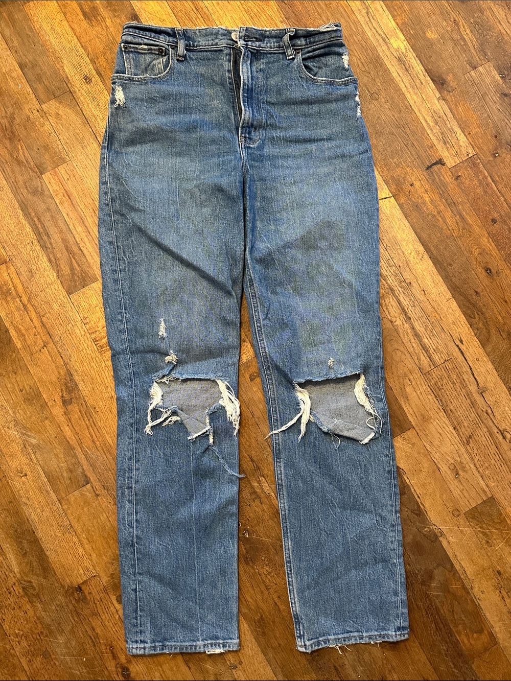 Abercrombie & Fitch Light Blue High-Rise '90s Straight Jeans